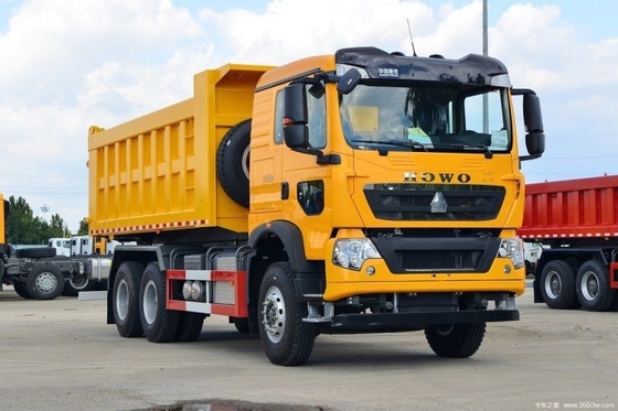 WEICHAI エンジン 400 HP 6X4 6.3m 2人の乗客のためのダンプトラック